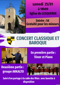 CONCERT CLASSIQUE ET BAROQUE - LESQUERDE